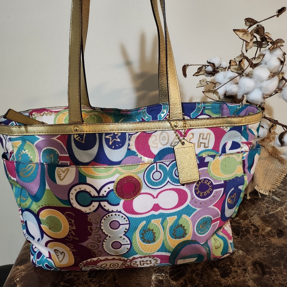 Coach Multicolor Women's Tote Bag 21 in. height X 18 in. Width
